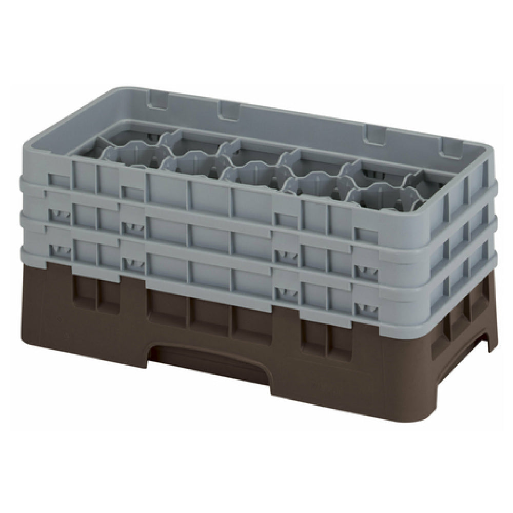 Cambro 17HS638167 Camrack® Glass Rack With (3) Soft Gray Extenders Half Size