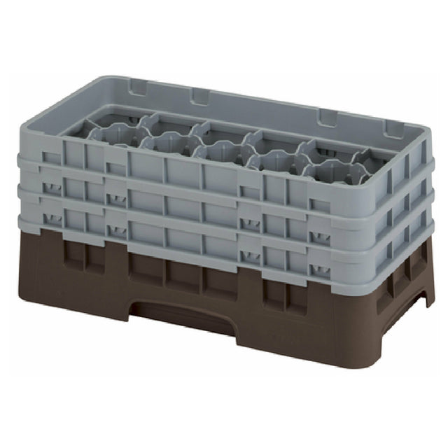 Cambro 17HS638167 Camrack® Glass Rack With (3) Soft Gray Extenders Half Size
