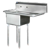 Blue Air BS1-18-12/R - Sink, 1-compartment, 18" Right Drainboard