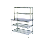 Eagle T2460EBW-2 AdjusTable® Work Surface System With Double Overshelf