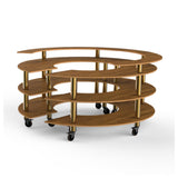 Steelite MGCMSA05BBXW - Round Station With Shelves, 81.5" X 81.5" X 41.0", Modular