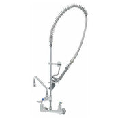 T&S Brass B-0133-14CRQJST EasyInstall Pre-Rinse Unit 8" Wall Mount Add On Faucet 14" Swing Nozzle Includes 2.2 Gpm VR Aerator (B-0107-J)