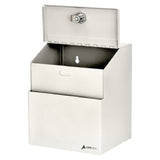 Alpine Industries ADI631-01-WHI Suggestion Box 7" X 6" X 8-1/2"H Wall Mountable