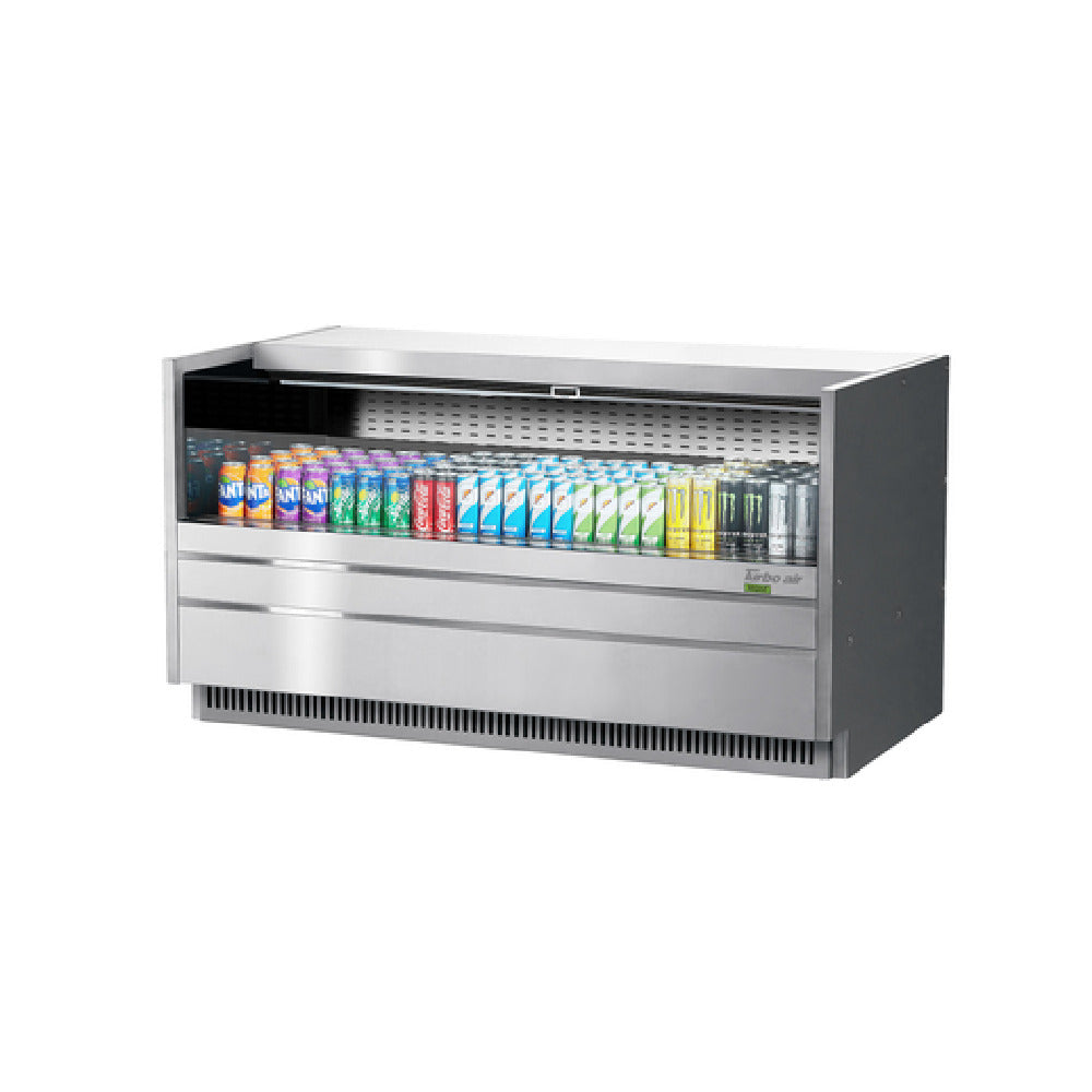 Turbo Air TOM-60UC-S-N Drop-In Horizontal Open Display Case Low Profile 8.6 Cu. Ft. Capacity