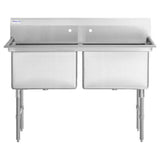 Empura EHD22424 - Sink, 55"W X 29.5"D X 44.25"H, (2) Compartment