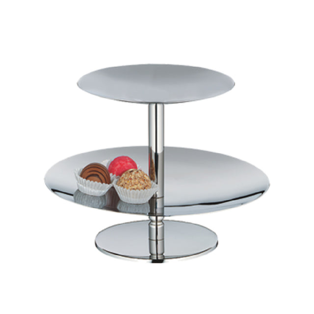 BauscherHepp 06.8254.6040 Pastry Stand 5-1/2" & 8" Dia. X 5-3/4"H 2-tiers