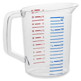 Rubbermaid FG321600CLR Bouncer® Measuring Cup 1 Quart 40°F/-40°C To 212° F/100°C Temperature Range