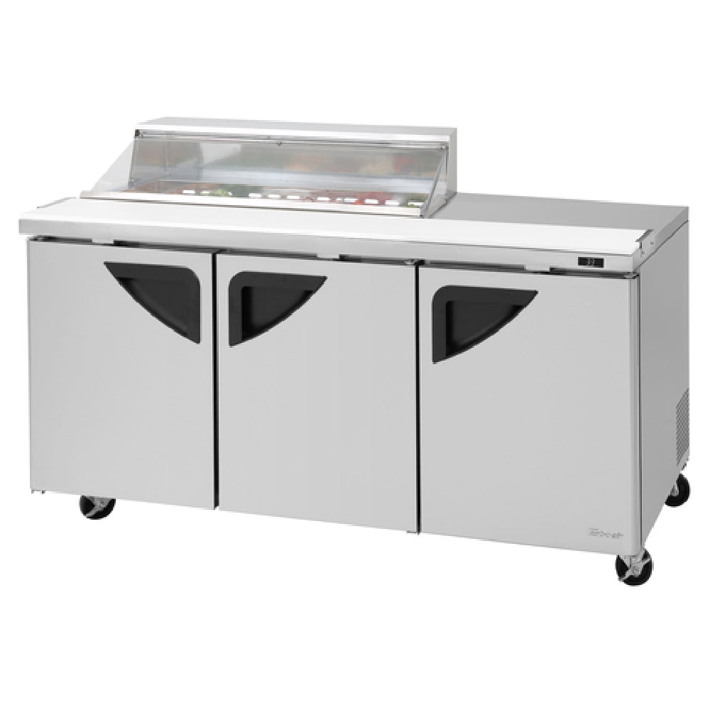 Turbo Air TST-72SD-12S-N-CL Super Deluxe Sandwich/Salad Unit Three-section 72-5/8"W 30"D X 37-5/8"H