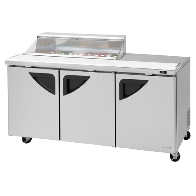 Turbo Air TST-72SD-12S-N-CL Super Deluxe Sandwich/Salad Unit Three-section 72-5/8"W 30"D X 37-5/8"H