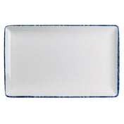 Steelite 7068MM300 Rectangle Tray 12.0" X 7.5" Blue Dapple