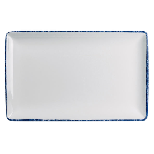 Steelite 7068MM300 Rectangle Tray 12.0" X 7.5" Blue Dapple