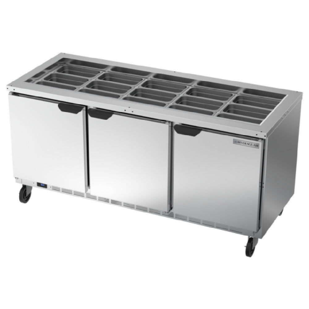 Beverage Air SPE72HC-30-S Salad Top Refrigerated Counter Three-section 72"W