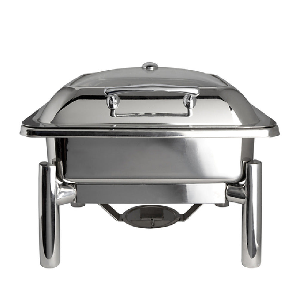 Steelite 7351MW106 Square Chafing Dish And Stand 6.0 Qt 17.75" X 15.5" X 12.25"