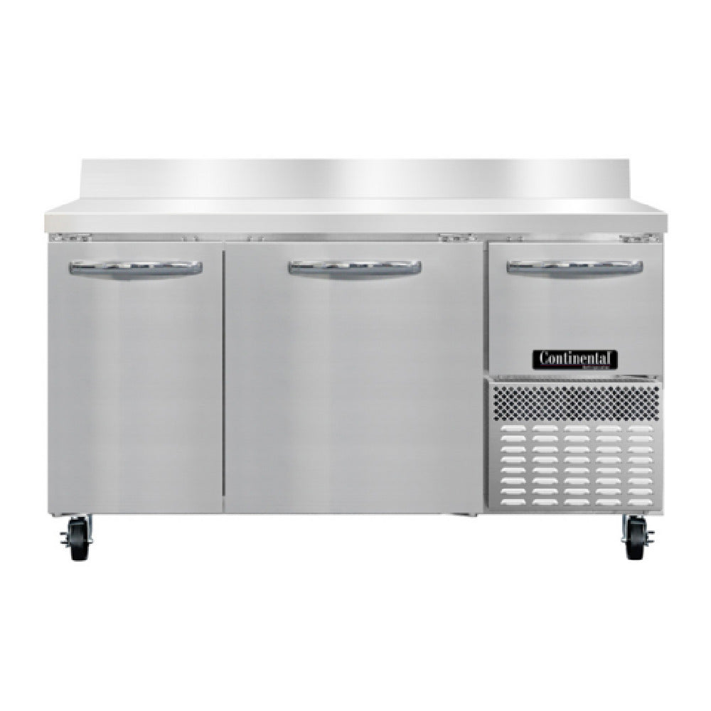 Continental Refrigerator RA60SNBS Refrigerated Base Shallow Depth Worktop Unit