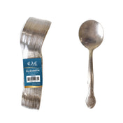 CAC China 2203-04 Elizabeth Bouillon Spoon 6" 18/0 Stainlesss Steel Frost Finish