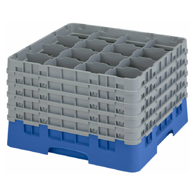 Cambro 16S1058168 Camrack® Glass Rack With (5) Soft Gray Extenders Full Size