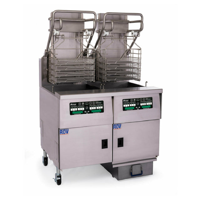Pitco SELVRF-2/FD_240/60/1 Solstice Supreme™ Reduced Oil Volume Fryer System With Advanced Automatic Filtration & Lift Assist For 5 Slot Rack Holder