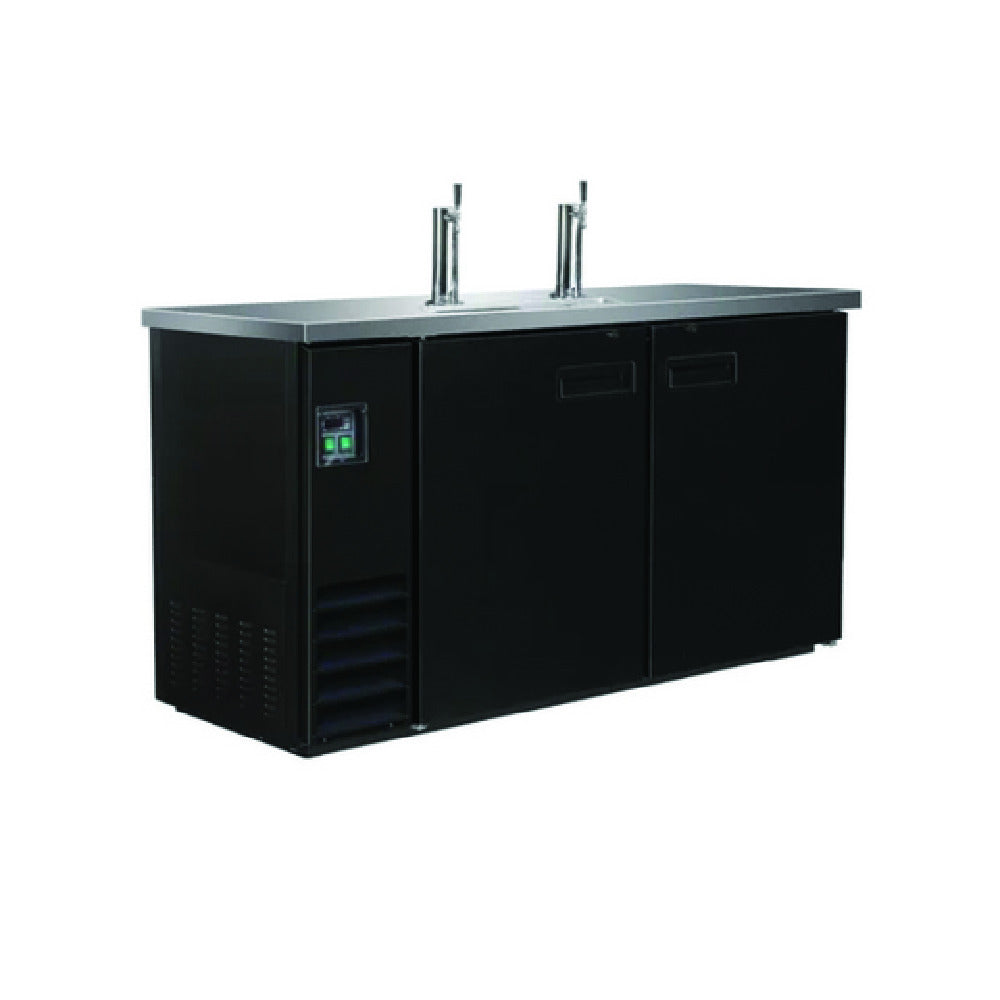 Hubert 49838 - Kratos® Coimmercial Draft Beer Dispenser, Two Door, Two Single Head Taps