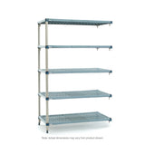 Metro 5AQ377G3 - MetroMax® Q Add-On Shelving Unit, 72"W X 18"D X 74"H, (5) Quick-adjust Shelves With Removable Polymer Open-grid Shelf Mats And Epoxy Coated One-piece Steel Frames