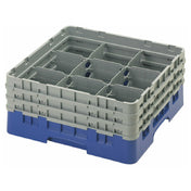 Cambro 9S638186 Camrack® Glass Rack With (3) Soft Gray Extenders Full Size