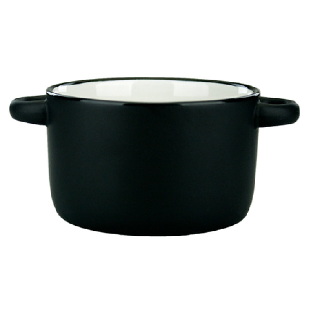 International Tableware 83567-02/05MF-05C Bistro Soup Bowl 11 Oz. 4-1/8" Dia. (w/handles 5-5/8" Dia.) X 2-3/8"H