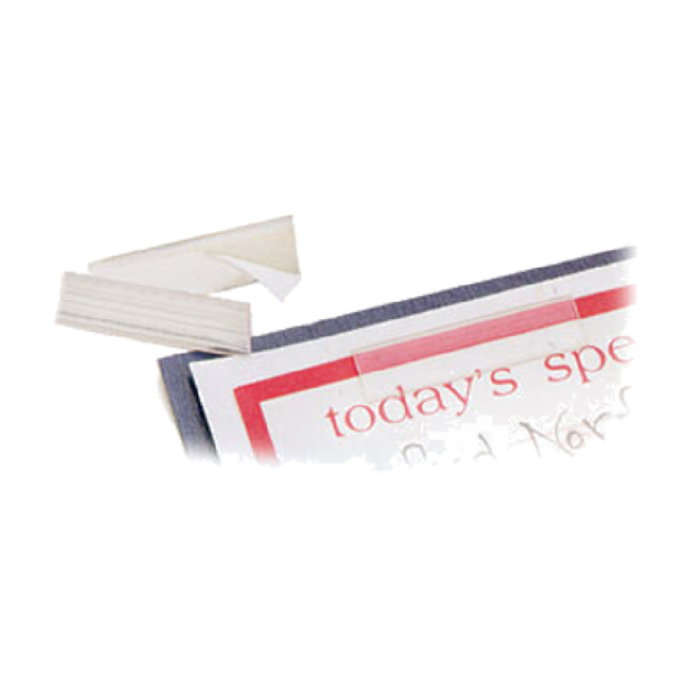 Menu Solutions IN253A Invis-A-Grip Menu Strip 1/2" Wide X 2-1/2" Long Clear Plastic
