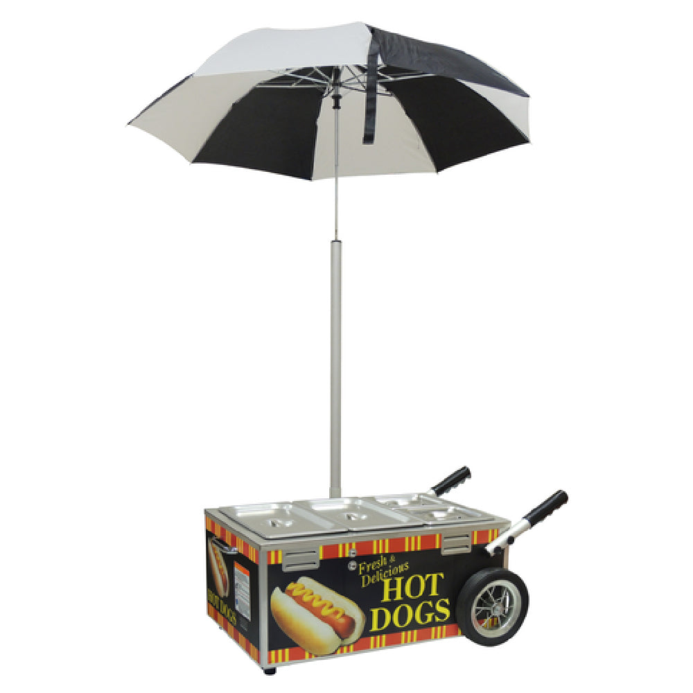 Gold Medal 8080NS - Mini Cart/Hot Dog Steamer, Table Top, With Gold Medal Graphics