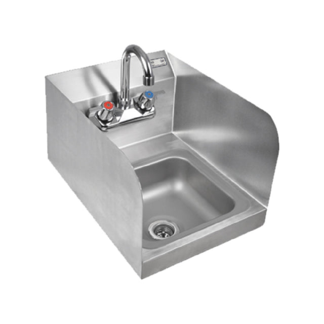 John Boos PBHS-W-0909-P-SSLR-X Pro-Bowl Hand Sink Wall Mount 12"W X 14-1/2"D X 12-1/4"H Overall Size