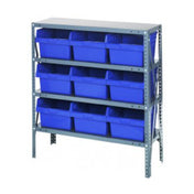 Quantum 1239-SB809_YELLOW - Shelving Unit, 12"D X 36"L X 39"H, Heavy Duty