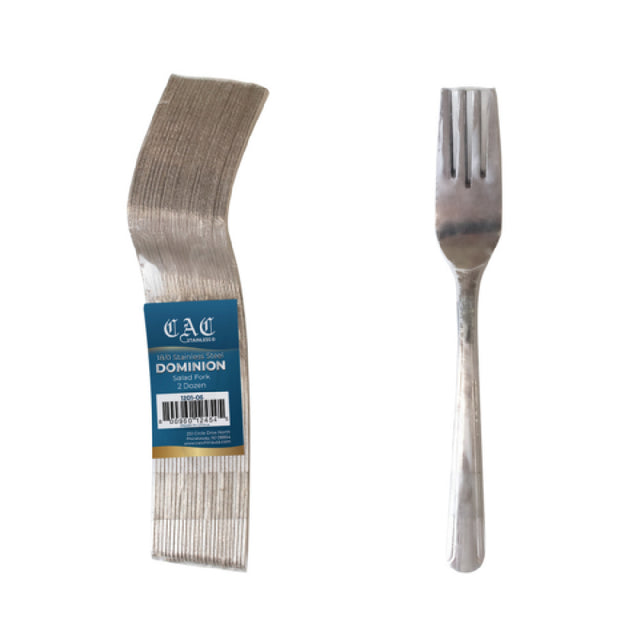CAC China 1201-06 Dominion Salad Fork 6 1/8" 18/0 Stainless Steel