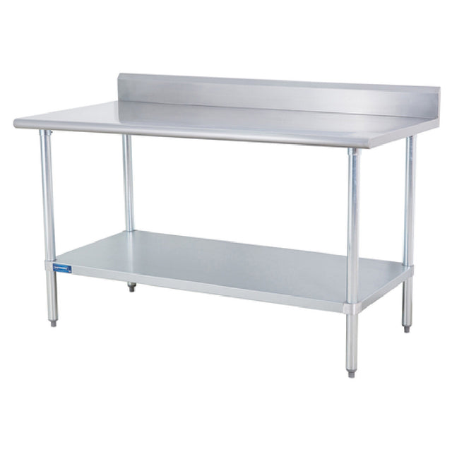 Sapphire Manufacturing SMTB-3072G Work Table 72"W X 30"D 18/400 Stainless Steel Reinforced Top