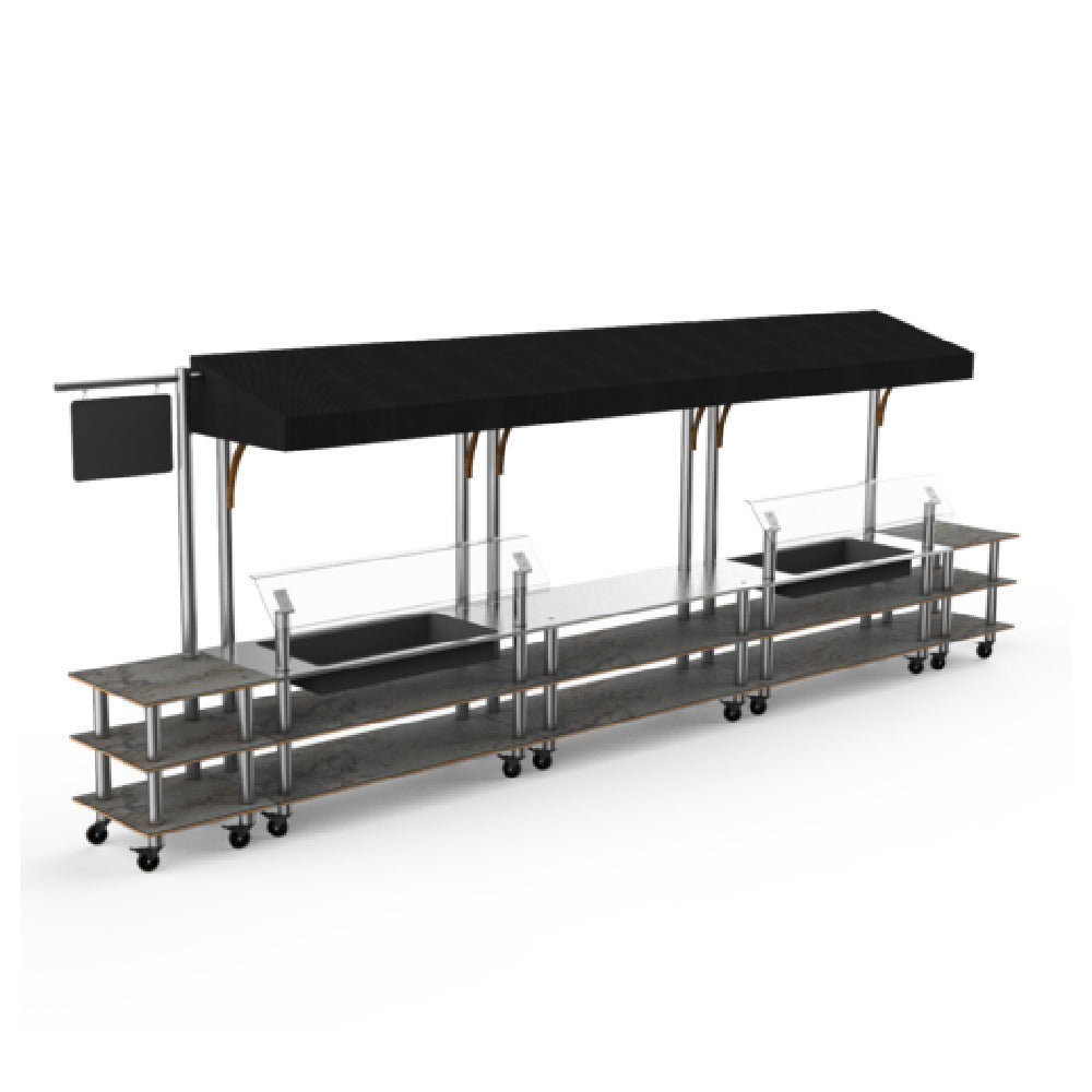 Steelite MGCMLA08GSBW Market Station Mixed Materials (minimum = Case Quantity 1 Per Case) (repack Item)