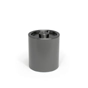 FOH RIB061GYL21 2qt Round London Ice Bucket Smoke With Matte Black Lid Includes One RIB014GYL21-BTM 2qt Round London Ice Bucket Base Smoke