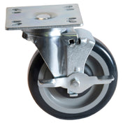 BK Resources 5SBR-UP4-PLY-TLB Caster 5" Diameter Swivel Plate Top Lock Brake