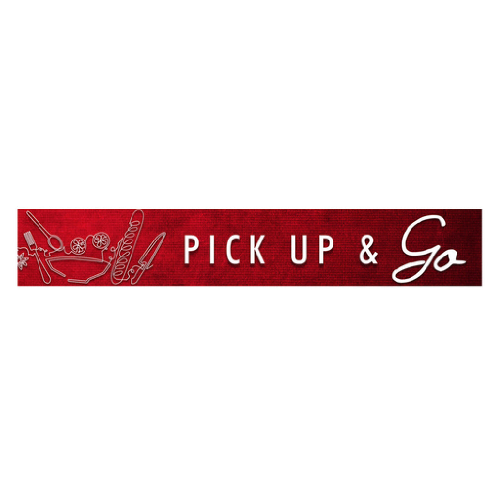 Cambro CSFLEXMERCH4000 Camshelving® Flex Station Merchandiser Signs "Pick Up & Go"