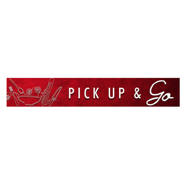Cambro CSFLEXMERCH4000 Camshelving® Flex Station Merchandiser Signs "Pick Up & Go"