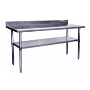 Hubert 82082 - Kratos® Work Table, 72"W X 24"D X 38"H, 16 Gauge Type 304 Stainless Steel Top