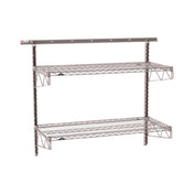 Metro SW-2148K4-45-2TIER - SmartWall Wall Shelving Kit, Two-shelf, Components Include A Wall Track