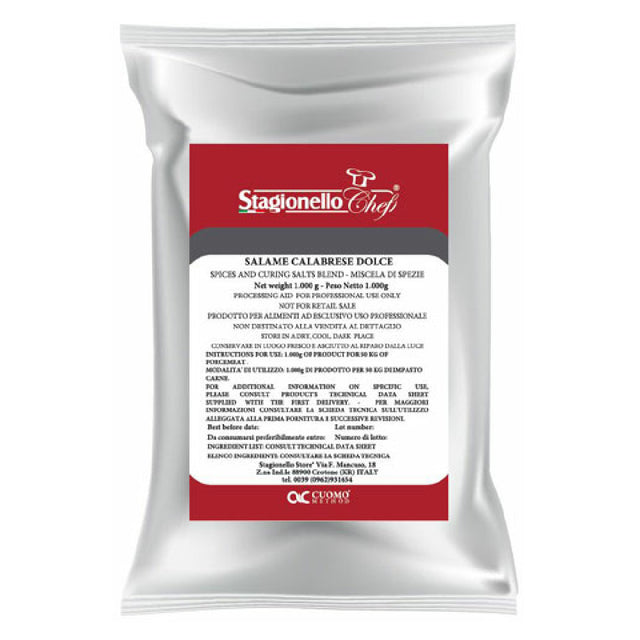 Omcan 47004 (47004) Curing Salts And Spice Blends For Rapid Fermentation Salami Sweet Calabrese Salami 1 Kg / Bag