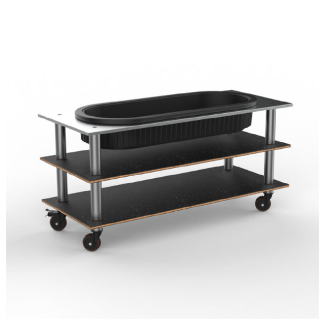 Steelite MGCMLE03MSXH - MODULAR SALAD BAR UNIT MARBLE BRUSHED STAINLESS ST, Modular