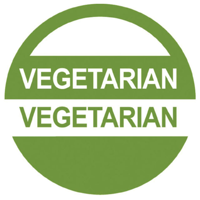 Hubert 59847 - Dietary Label, "Vegetarian", 1" Dia.