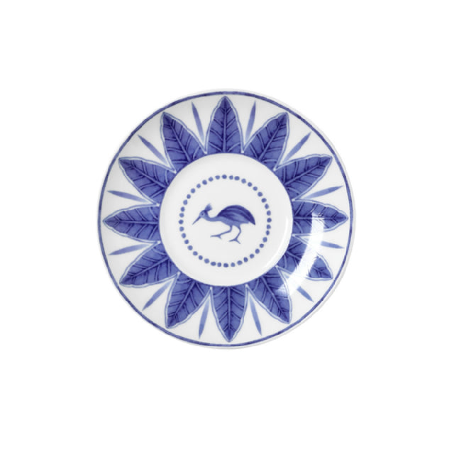 Steelite 82124AND0152V1 Espresso Saucer Coupe 4.75" X 0.75" Sultans Garden Blue