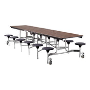 National Public Seating MTS12 NPS® Mobile Cafeteria Table 12 Stools