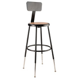 National Public Seating 6224HB-10 NPS® 25"-33" Height Adjustable Heavy Duty Steel Stool With Backrest