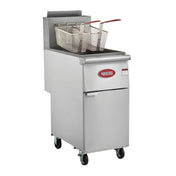 Hubert 102739 - Kratos 29Y-050-LP Commercial Mobile Gas Floor Fryer, (3) Burners