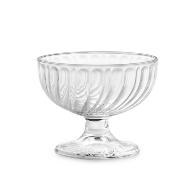 Arc Cardinal V7431 Arcoroc Desserts Optic Swirl Dessert 12.0 Oz Soda Lime Glass