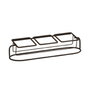 Cal Mil 22802-3-13 3 Jar Display 16-1/2"W X 10"D X 5"H (3) Square Glass Jars Included