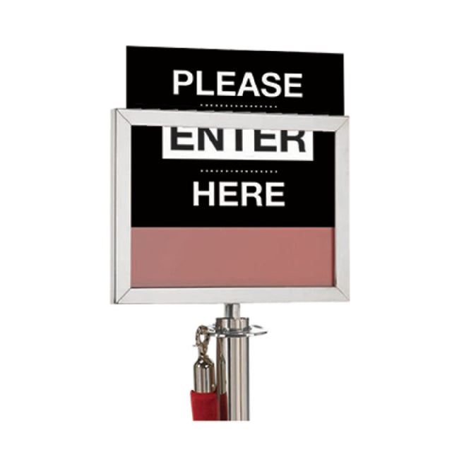 Aarco LCSF-1 Form-A-Line™ Sign Holder 11-1/8" X 8-5/8" For Rope Posts