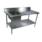 John Boos EPT6R5-3048SSK-L-X Work Table With Prep Sink 48"W X 30"D X 40-3/4"H Overall Size