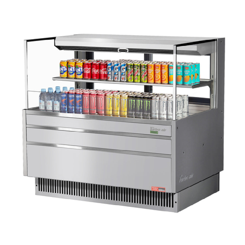 Turbo Air TOM-48L-UFD-S-2S-N Horizontal Open Display Merchandiser Low-profile